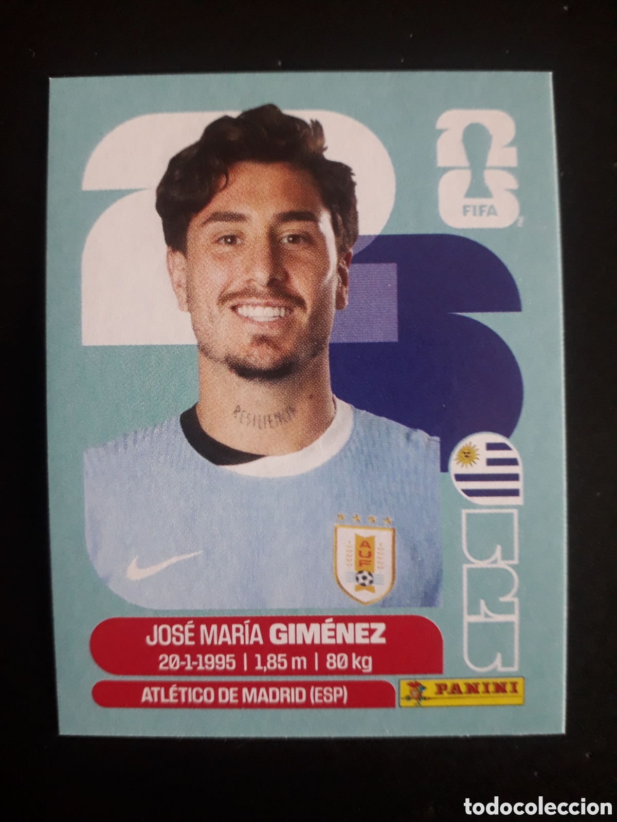 Cromos de F&uacute;tbol: GIM&Eacute;NEZ URUGUAY URU 5 MUNDIAL F&Uacute;TBOL 2026 FIFA WORLD CUP PANINI SIN PEGAR PEDIDO M&Iacute;NIMO 3&euro;