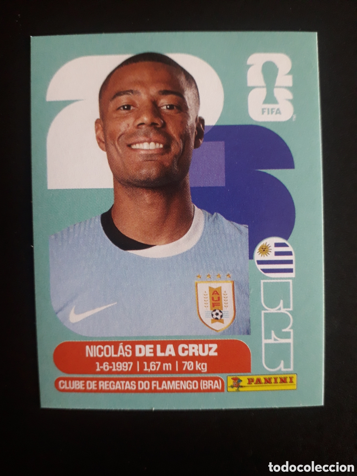 Fu&szlig;ball-Sticker: DE LA CRUZ URUGUAY URU 15 MUNDIAL F&Uacute;TBOL 2026 FIFA WORLD CUP PANINI SIN PEGAR PEDIDO M&Iacute;NIMO 3&euro;
