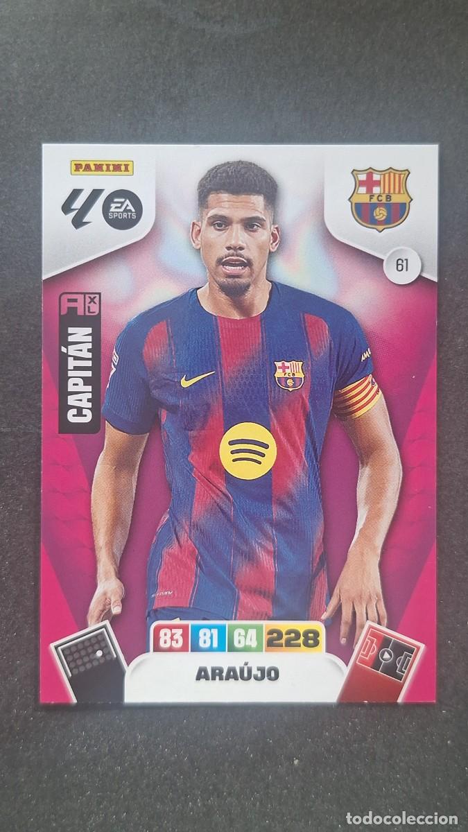 Cromos de F&uacute;tbol: L3 ARAUJO F. C. BARCELONA 61 ADRENALYN XL LIGA 2025/2026 25 26 PANINI