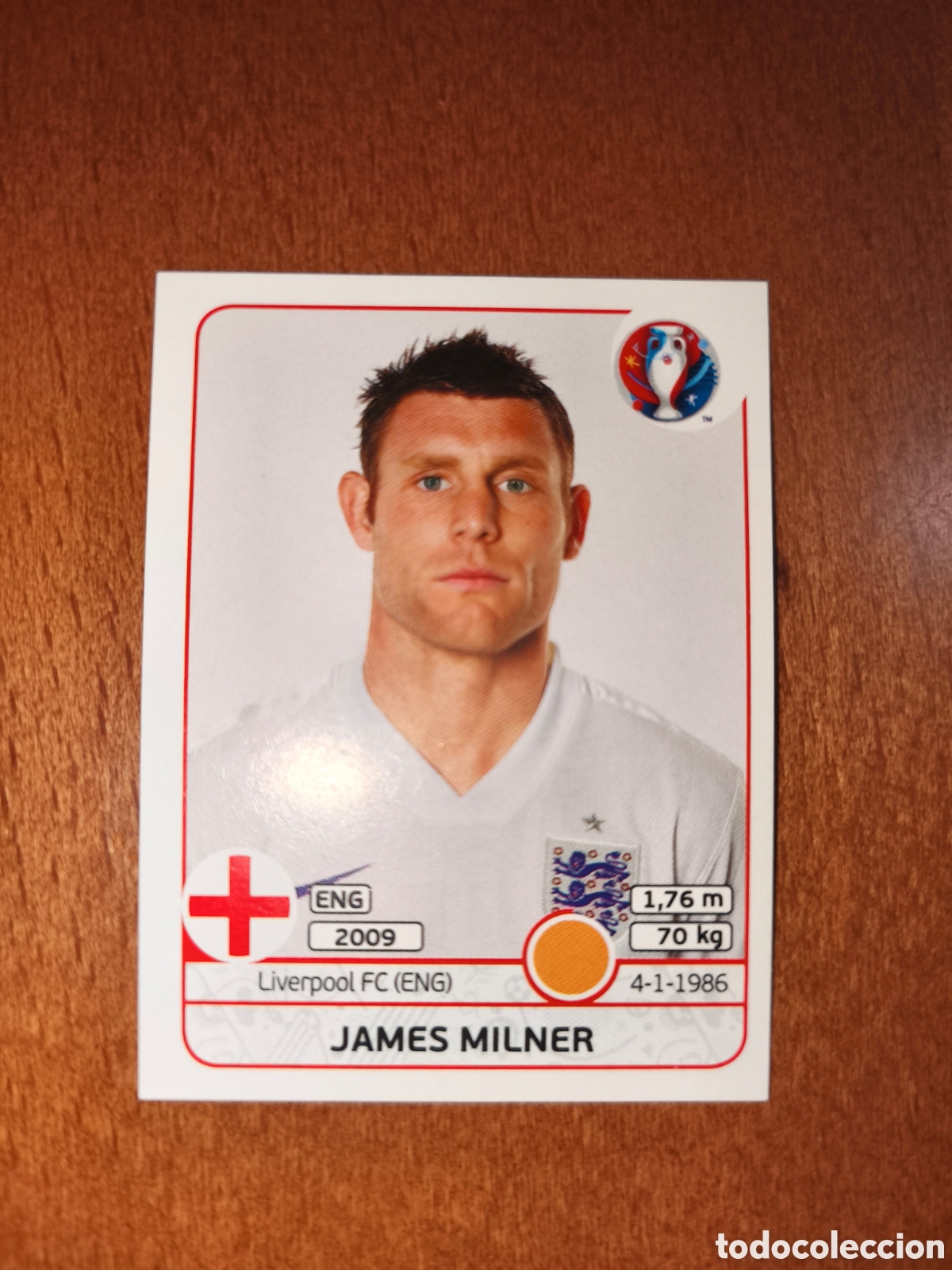 Cartes &agrave; collectionner de Football: James Milner n&deg;137 UEFA Euro 2016 Inglaterra