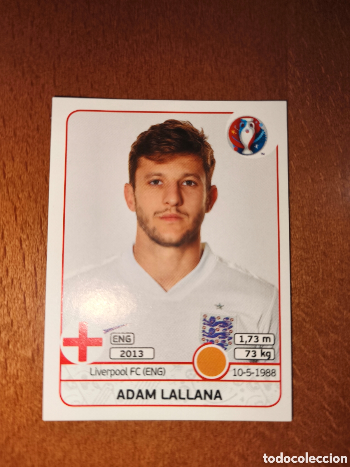 Cromos de Futebol: Adam Lallana n&deg;140 UEFA Euro 2016 Inglaterra