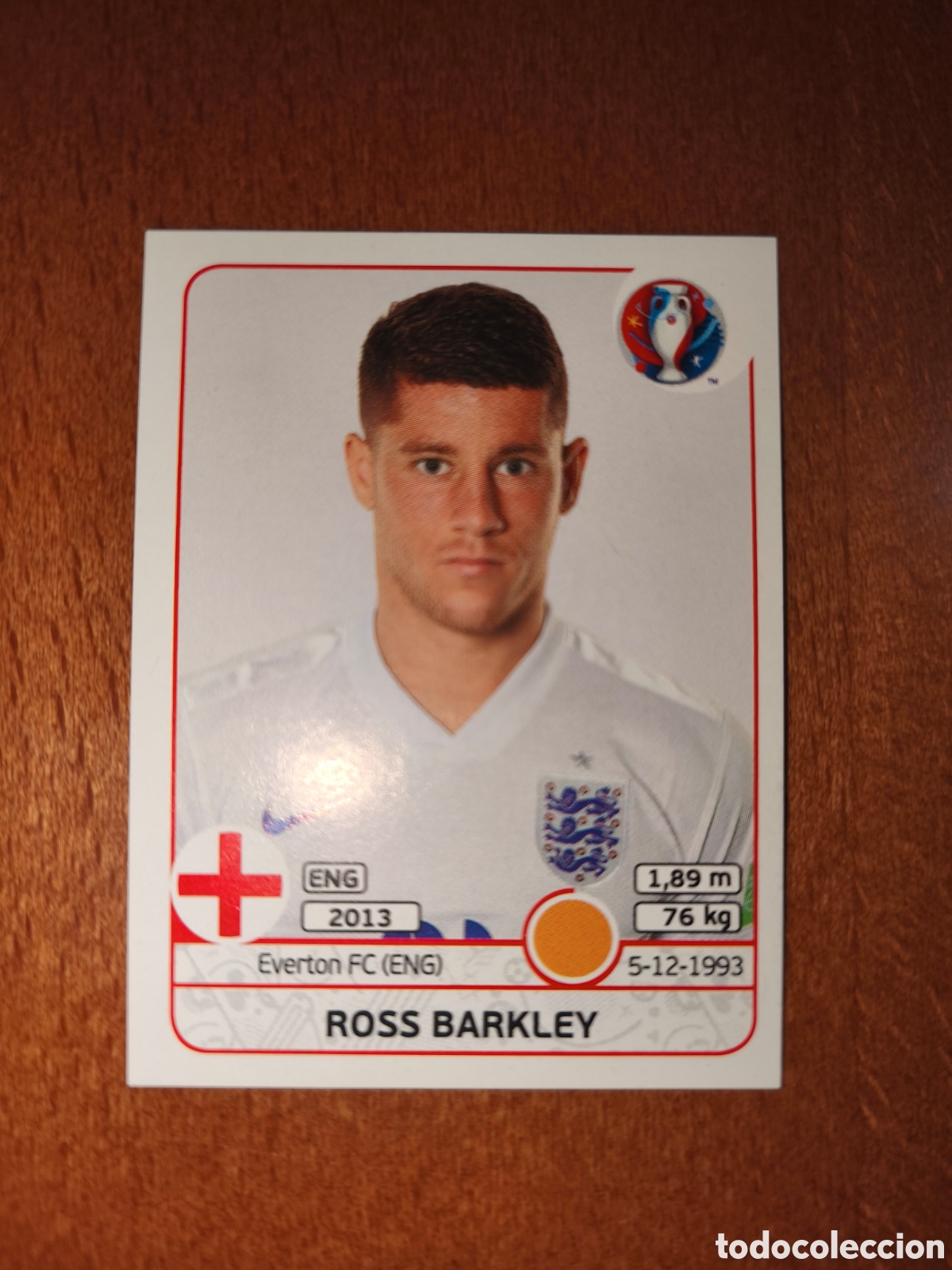 Fu&szlig;ball-Sticker: Ross Barkley n&deg;141 UEFA Euro 2016 Inglaterra