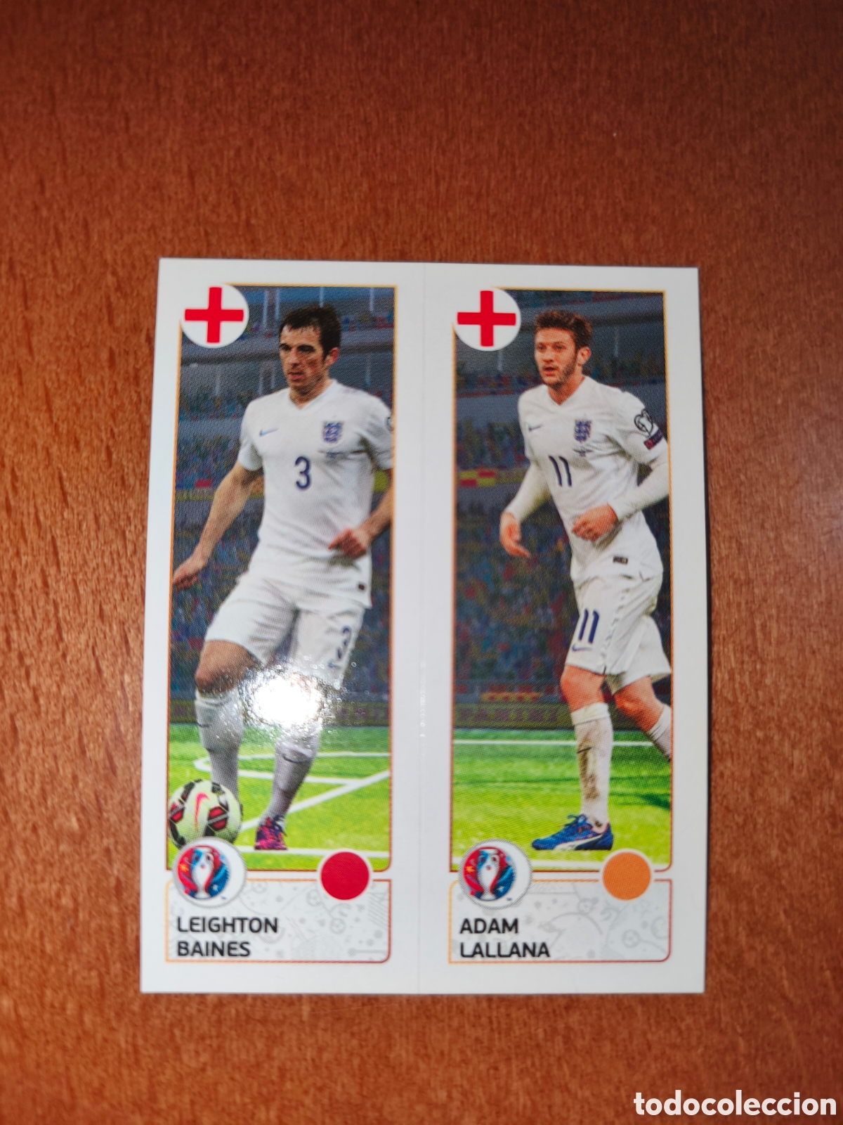Football Stickers: Leighton Baines/Adam Lallana n&deg;152 UEFA Euro 2016 Inglaterra