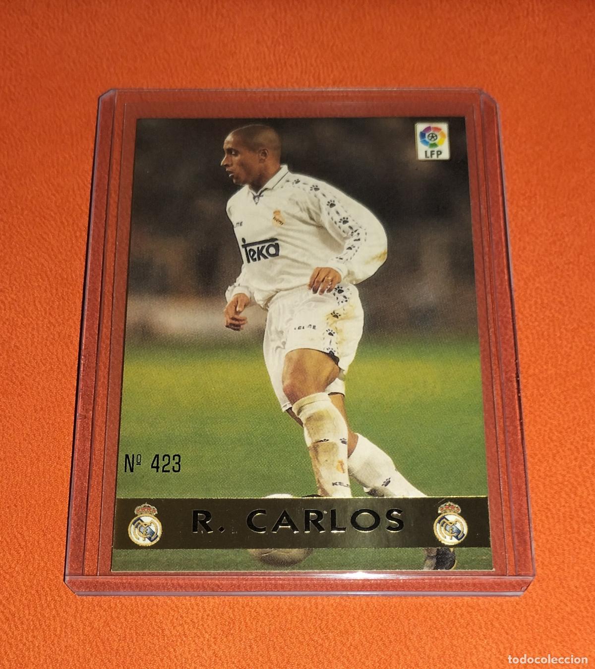 Cromos de F&uacute;tbol: 423 ROBERTO CARLOS EL MEJOR REAL MADRID CARD MUNDICROMO SPORT LIGA FUTBOL 1997 1998 97 98