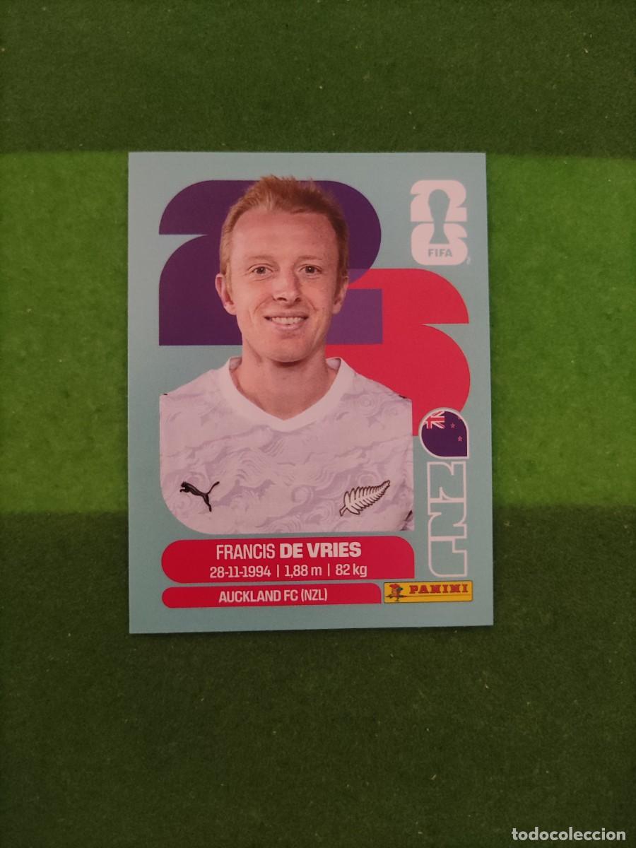 Cromos de F&uacute;tbol: De Vries Nueva Zelanda NZL 8 Sticker Mundial 2026 FIFA World Cup / Sin pegar
