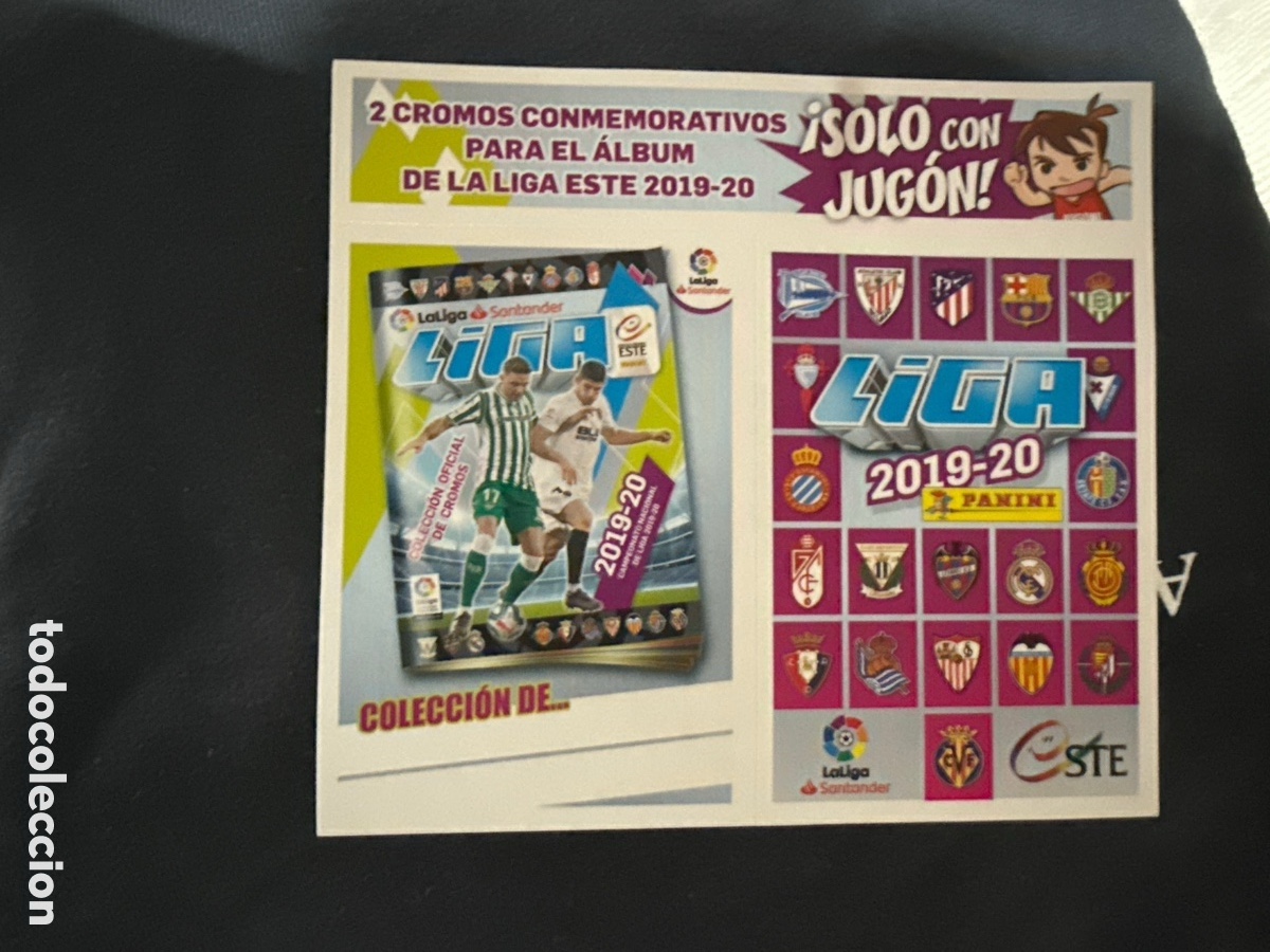 Cromos de F&uacute;tbol: 2 CROMOS CONMEMORATIVOS PRIMERA PAGINA DEL ALBUM PANINI LIGA ESTE 19 20 2019 2020