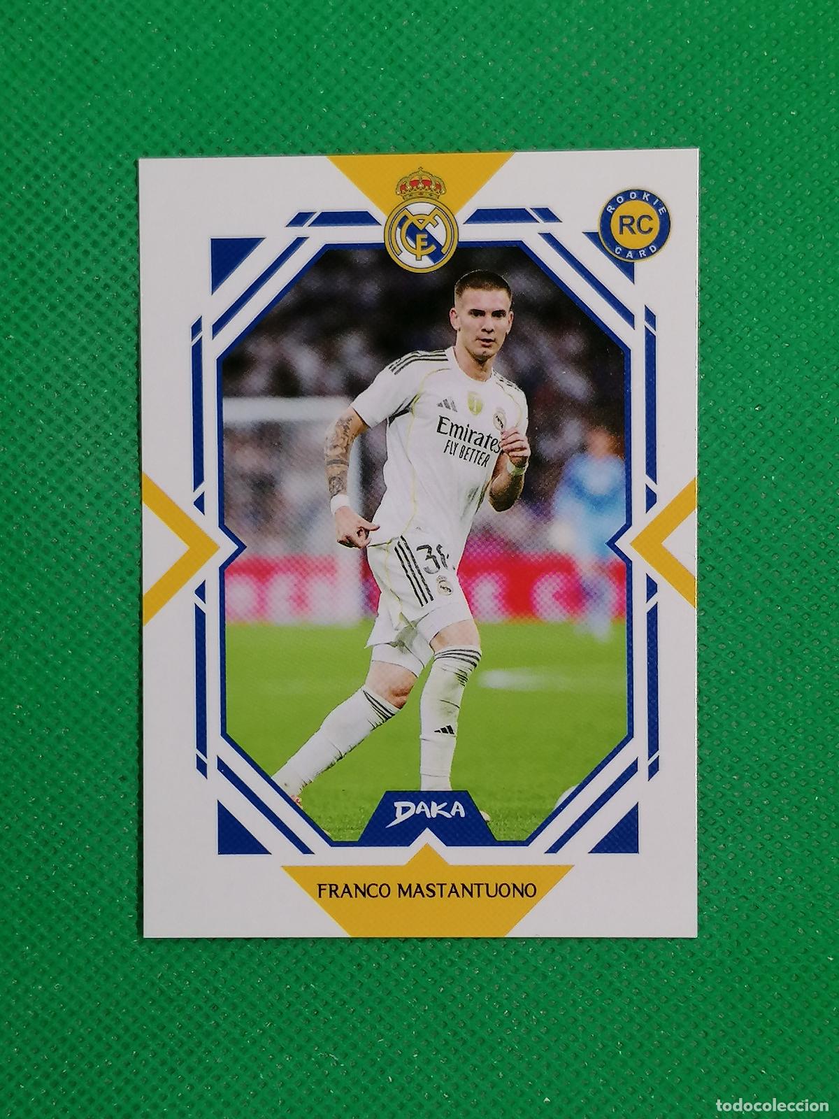 Cromos de F&uacute;tbol: RM-4-A FRANCO MASTANTUONO ROOKIE ⚽ DAKA TOP AUDIENCE REAL MADRID 2025 2026 25 26 ⚽