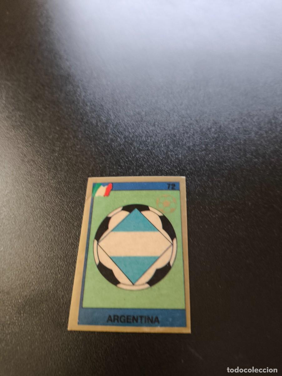 Cromos de F&uacute;tbol: 72 ESCUDO BANDERA ARGENTINA REYAUCA WORLD CUP MUNDIAL ITALIA ITALY 1990 NO PANINI