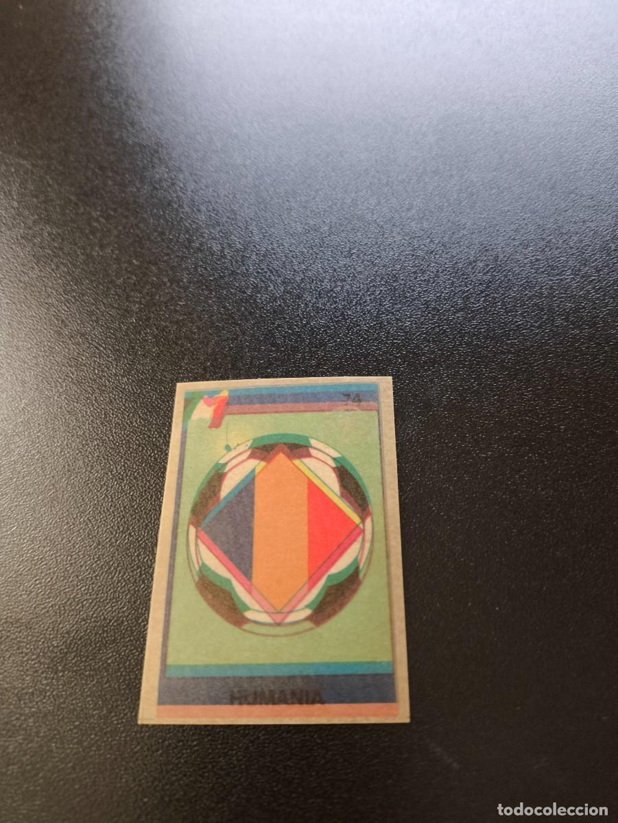 Cromos de F&uacute;tbol: 74 ESCUDO BANDERA RUMANIA ROMANIA REYAUCA WORLD CUP MUNDIAL ITALIA ITALY 1990 NO PANINI