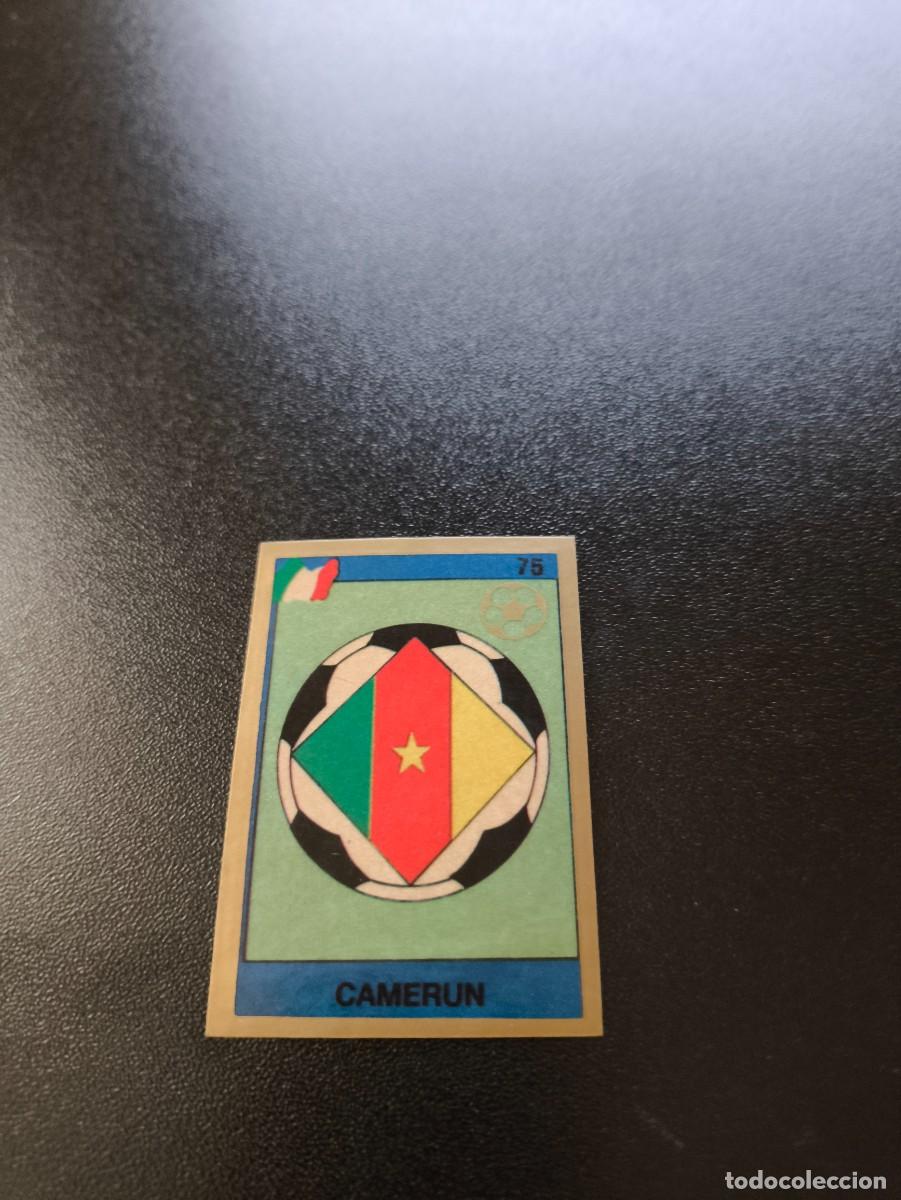Cromos de F&uacute;tbol: 75 ESCUDO BANDERA CAMERUN CAMEROUN REYAUCA WORLD CUP MUNDIAL ITALIA ITALY 1990 NO PANINI