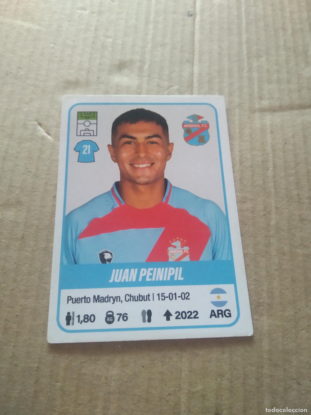 Cromos de F&uacute;tbol: 37 JUAN PEINIPIL ARSENAL FC CROMO FUTBOL ARGENTINO PANINI LIGA ARGENTINA 2023