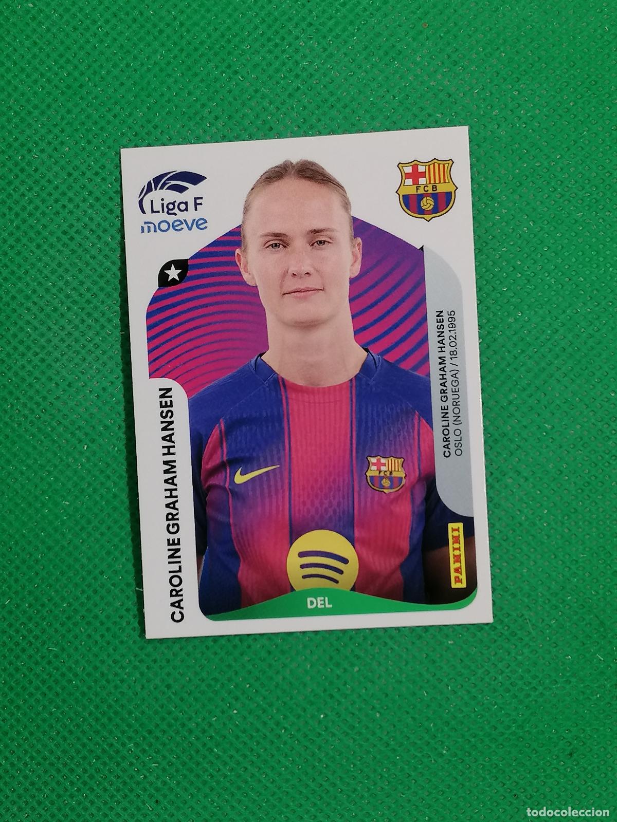 Cromos de F&uacute;tbol: 100 CAROLINE GRAHAM HANSEN BARCELONA ⚽ PANINI LIGA FEMENINA F MOEVE 25 26 2025 2026 ⚽