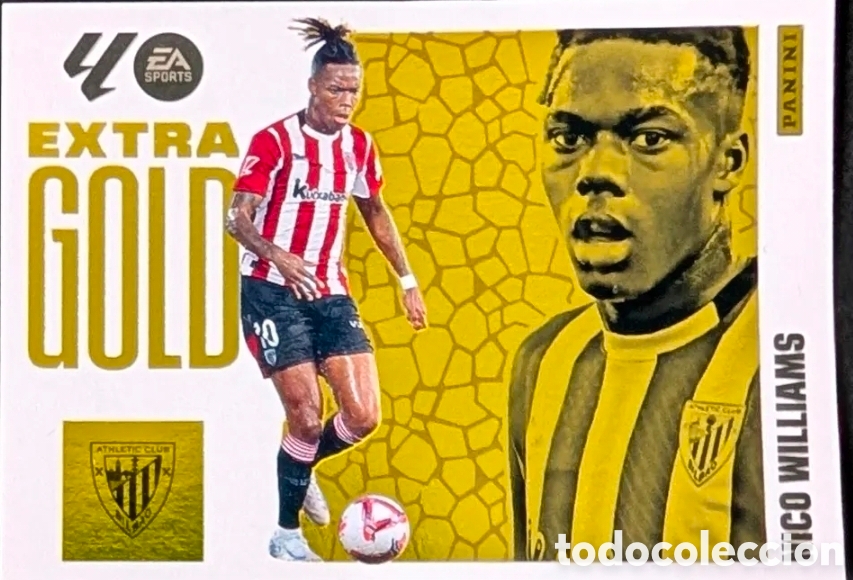 Cromos de F&uacute;tbol: Nico Williams Extra gold 2025 2026
