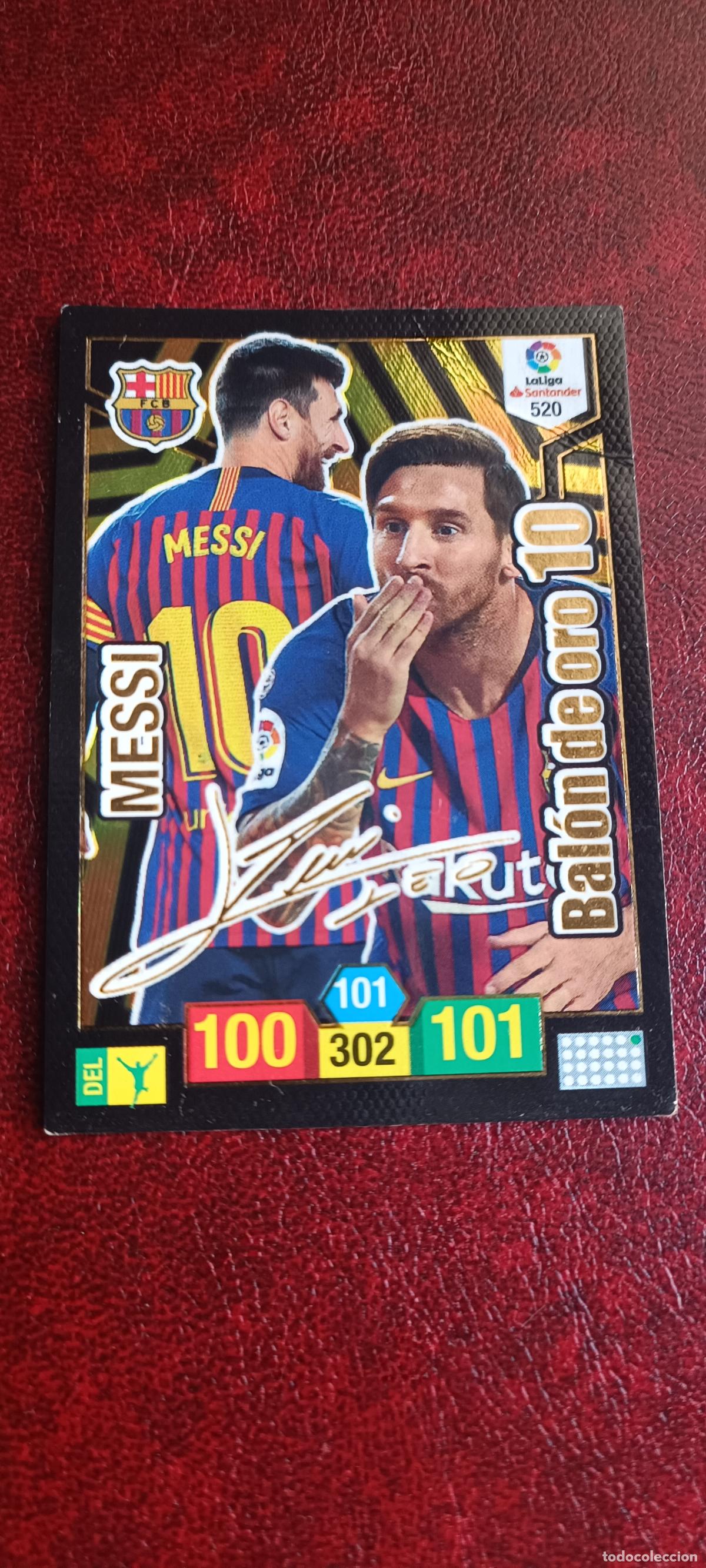 Figurine di Calcio: ADRENALYN 2018 2019 18 19 CROMO PANINI FUTBOL N 520 REAL MADRID BALON DE ORO 10 BO FIRMADA MESSI