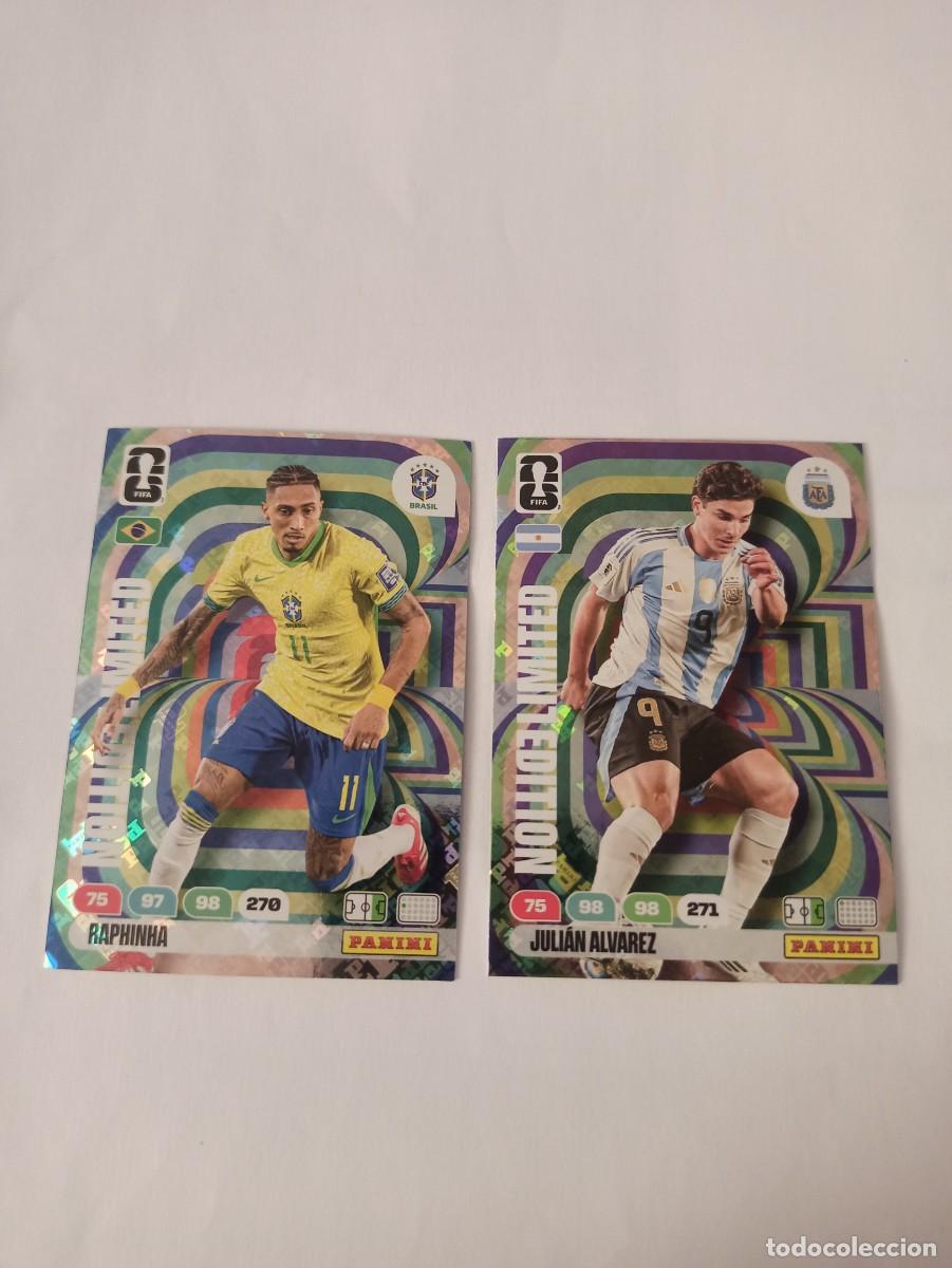 Cromos de F&uacute;tbol: RAPHINHA / JULI&Aacute;N ALVAREZ - EDICI&Oacute;N LIMITADA - ADRENALYN FIFA WORLD CUP 2026