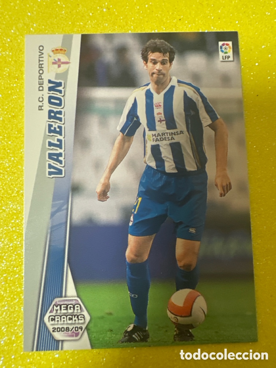 Fu&szlig;ball-Sticker: 102 BIS VALERON (DEPORTIVO CORU&Ntilde;A)MEGACRACKS 2008-2009 08 09 PANINI TRADING CARD