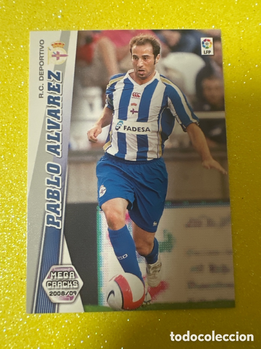 Fu&szlig;ball-Sticker: 107 BIS PABLO &Aacute;LVAREZ (DEPORTIVO CORU&Ntilde;A)MEGACRACKS 2008-2009 08 09 PANINI TRADING CARD