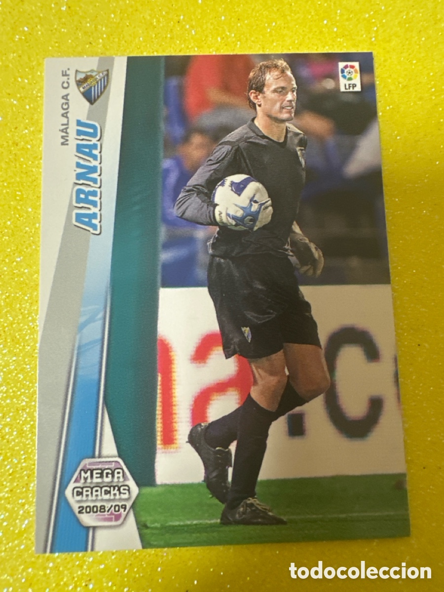 Football Stickers: 164 BIS ARNAU (M&Aacute;LAGA) MEGACRACKS 2008-2009 08 09 PANINI TRADING CARD