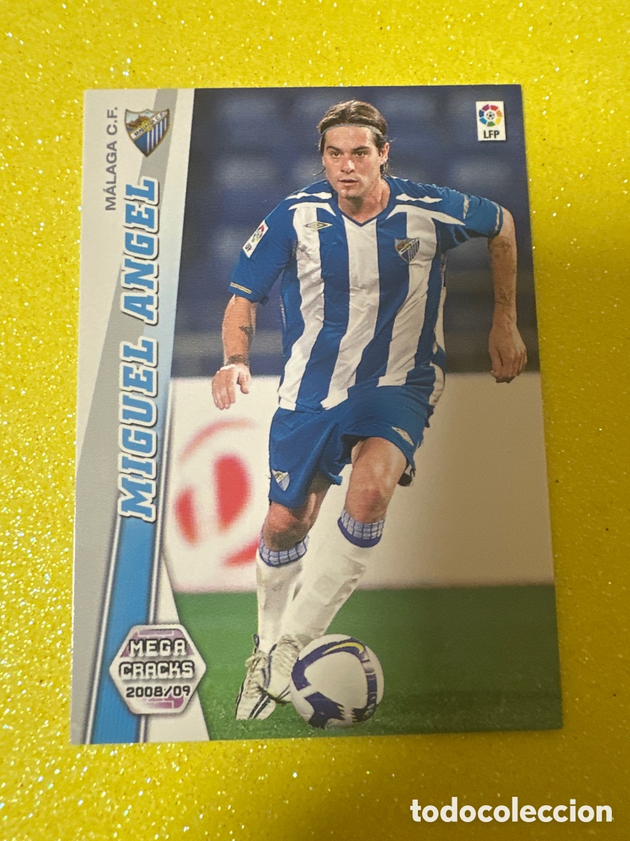 Football Stickers: 171 BIS MIGUEL &Aacute;NGEL (M&Aacute;LAGA) MEGACRACKS 2008-2009 08 09 PANINI TRADING CARD
