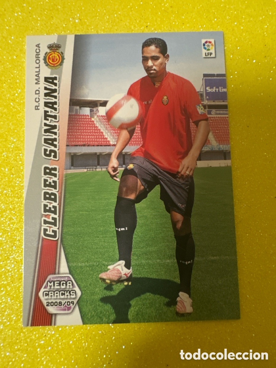Football Stickers: 190 BIS CLEBER SANTANA (MALLORCA) MEGACRACKS 2008-2009 08 09 PANINI TRADING CARD