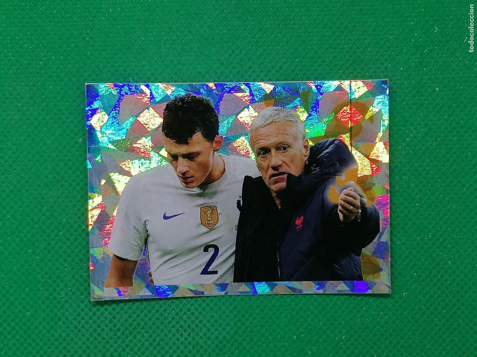 Cromos de F&uacute;tbol: 22 DESCHAMPS PAVARD STICKER SELECCION FRANCIA ⚽ INTERMARCHE 2022 PANINI AU PLUS PRES DES BLEUS ⚽