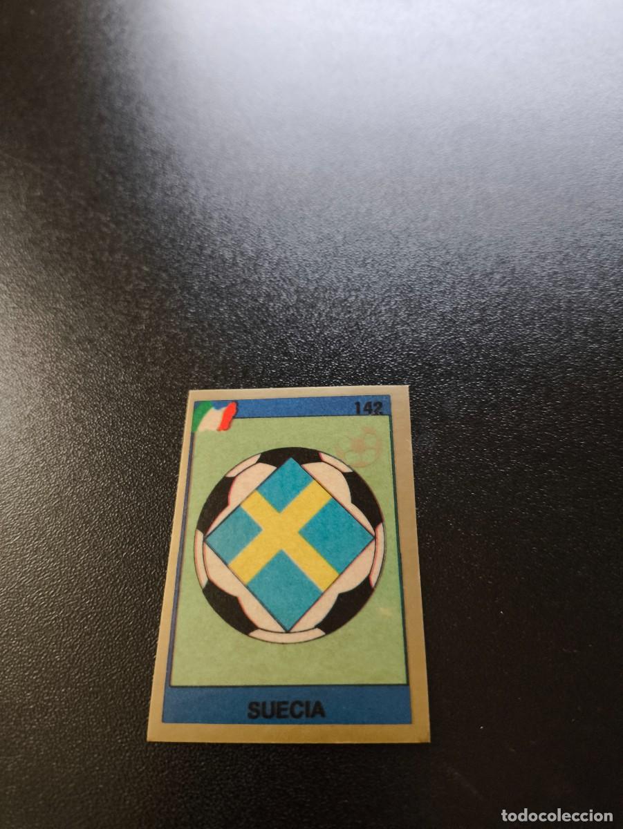 Cromos de F&uacute;tbol: 142 ESCUDO BANDERA SUECIA SWEDEN REYAUCA WORLD CUP MUNDIAL ITALIA ITALY 1990 NO PANINI