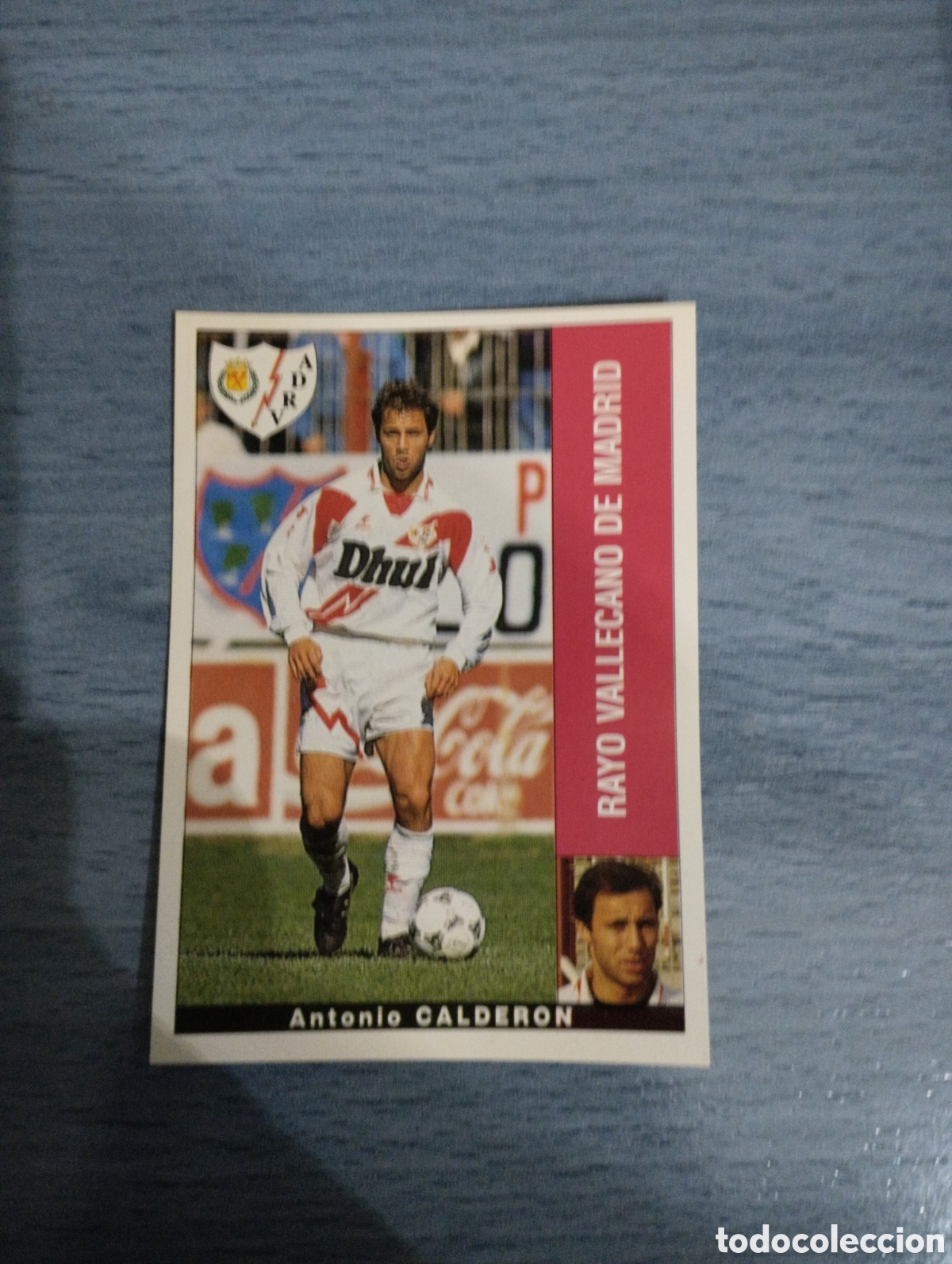 Cromos de F&uacute;tbol: Cromo Panini liga 95 96 Calder&oacute;n rayo vallecano sin pegar