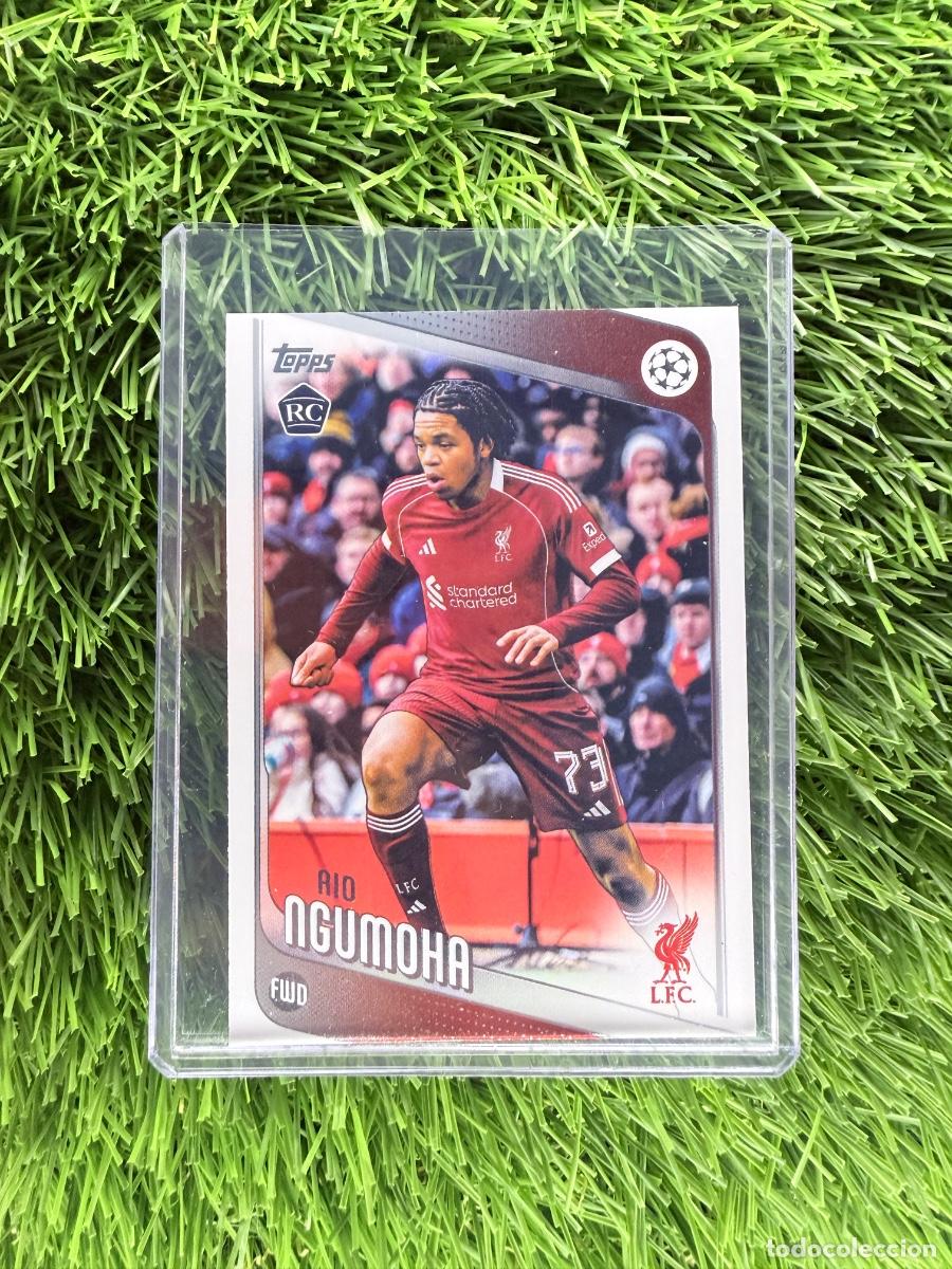 Cromos de F&uacute;tbol: N&ordm; 191 Rio Ngumoha Rookie Card Liverpool Topps UEFA Clubs Competitions Flagship 25 26