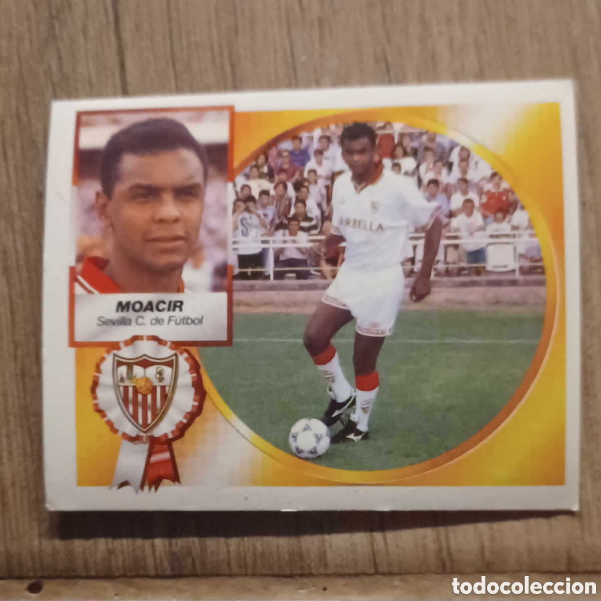 Cromos de F&uacute;tbol: CROMO COLOCA MOACIR EN LUGAR DE BANGO SEVILLA CF EDICIONES ESTE LIGA 94 95 FUTBOL ESPA&Ntilde;A SIN PEGAR
