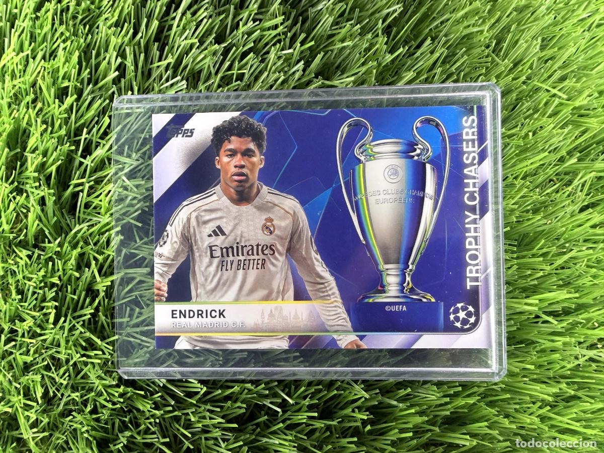 Cromos de F&uacute;tbol: N&ordm; TC-10 Endrick Trophy Chasers Real Madrid CF Topps UEFA Clubs Competitions Flagship 25 26