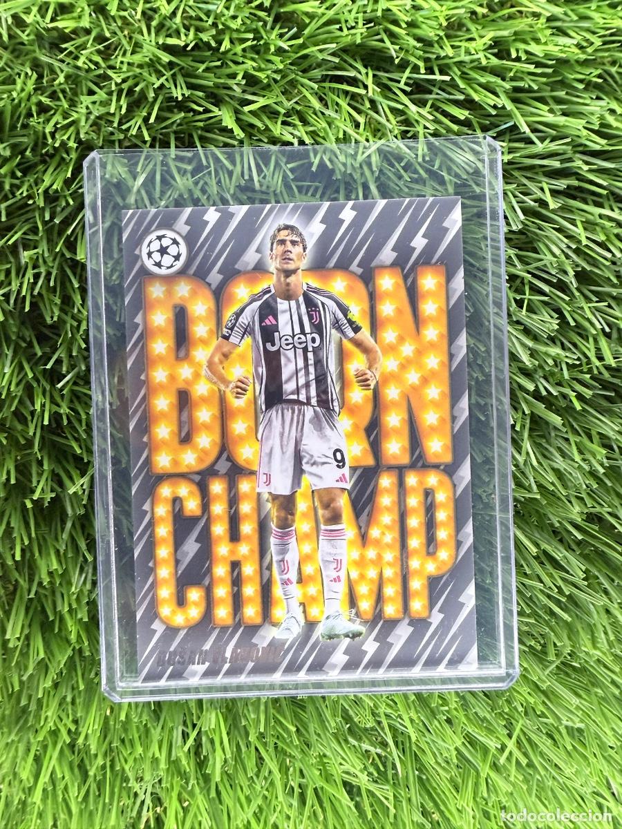 Cromos de F&uacute;tbol: N&ordm; BC-11 Dusan Vlahovic Born Champ Juventus Topps UEFA Clubs Competitions Flagship 25 26