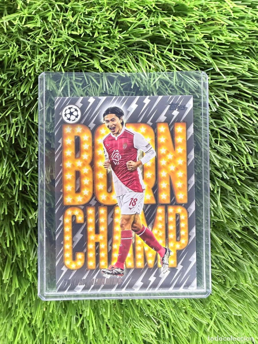 Cromos de F&uacute;tbol: N&ordm; BC-12 Takumi Minamino Born Champ AS M&oacute;naco Topps UEFA Clubs Competitions Flagship 25 26