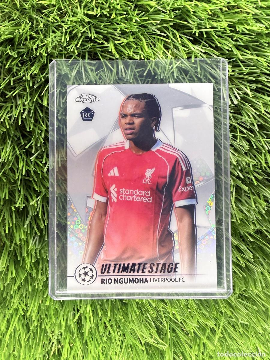 Cromos de F&uacute;tbol: N&ordm; US-3 Rio Ngumoha Ultimate Stage Chrome Liverpool Topps UEFA Clubs Competitions Flagship 25 26