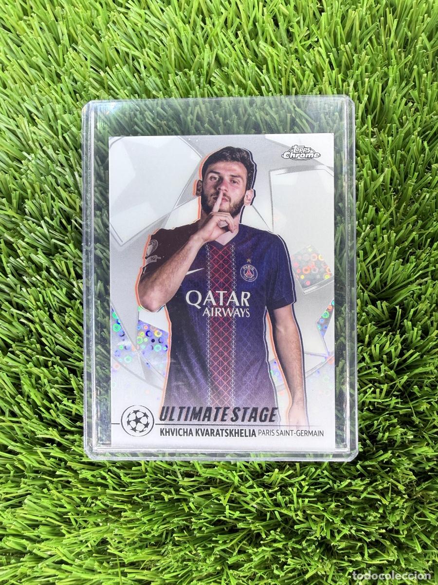 Cromos de F&uacute;tbol: N&ordm; US-44 Khvicha Kvaratskhelia Ultimate Stage Paris SG UEFA Club Competition Flagship 25 26