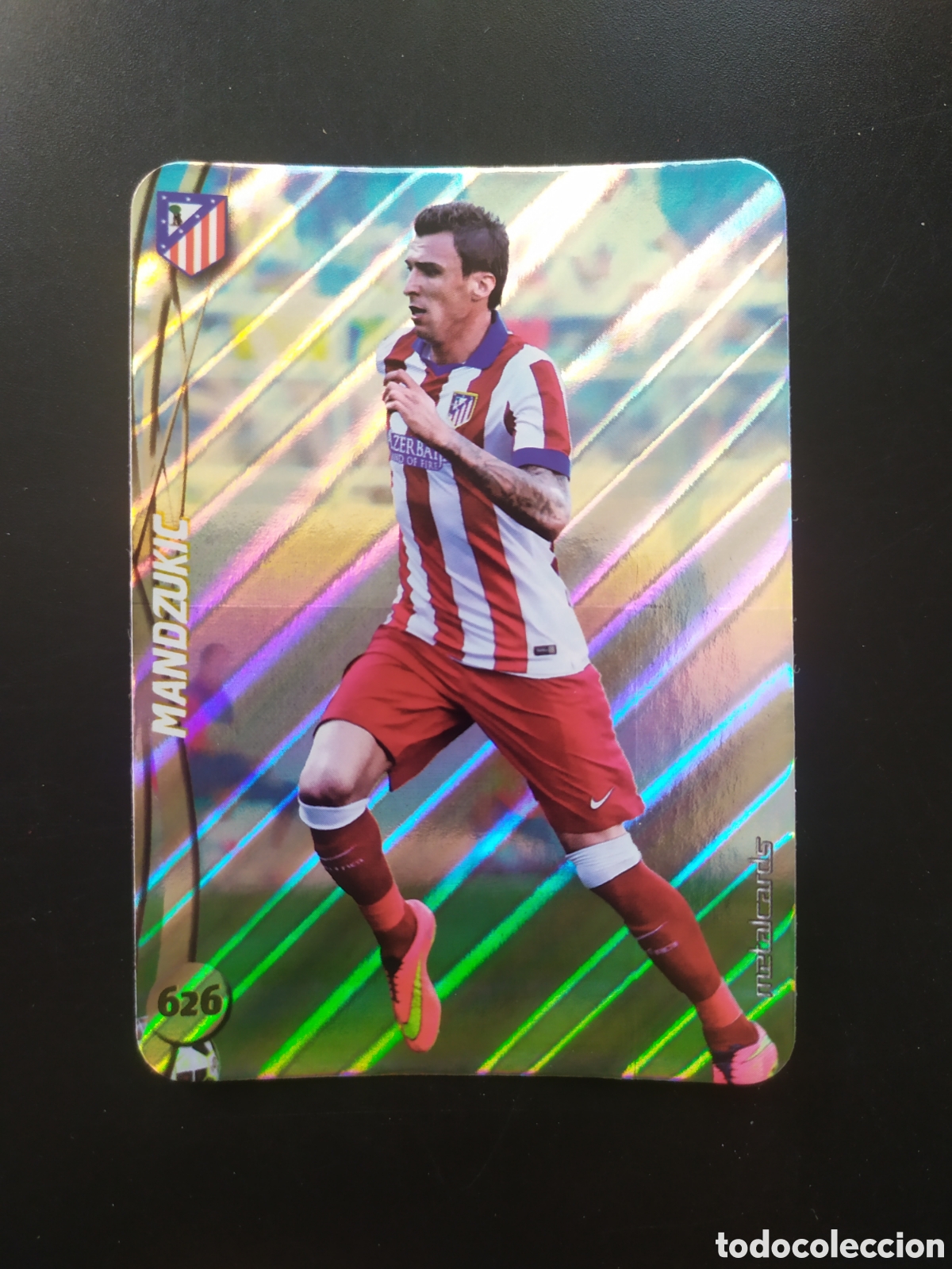 Cromos de F&uacute;tbol: Mundicromo fichas Liga 2014 2015 14 15 Mandzukic top brillo rayas n&deg; 626 Atl&eacute;tico Madrid