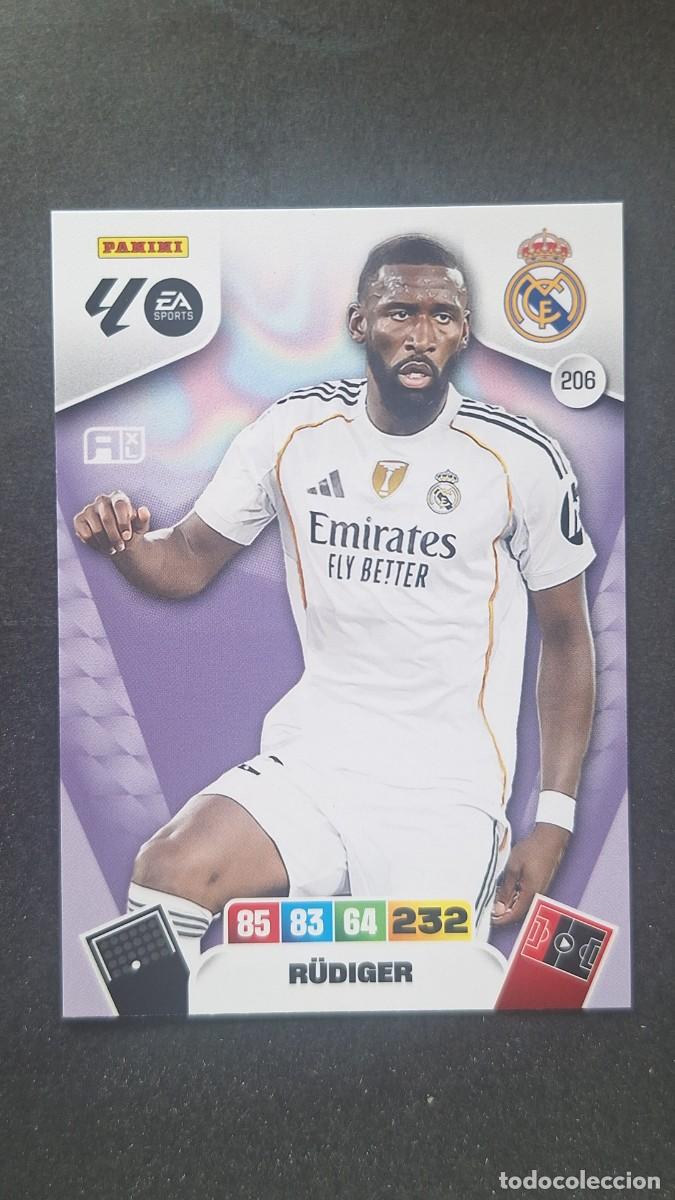 Cromos de F&uacute;tbol: L3 R&Uuml;DIGER REAL MADRID 206 ADRENALYN XL LIGA 2025/2026 25 26 PANINI