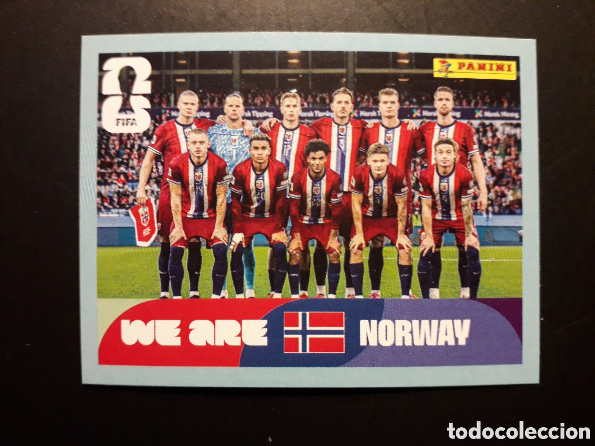 Cromos de F&uacute;tbol: EQUIPO NORUEGA NOR 13 MUNDIAL F&Uacute;TBOL 2026 FIFA WORLD CUP PANINI SIN PEGAR PEDIDO M&Iacute;NIMO 3&euro;