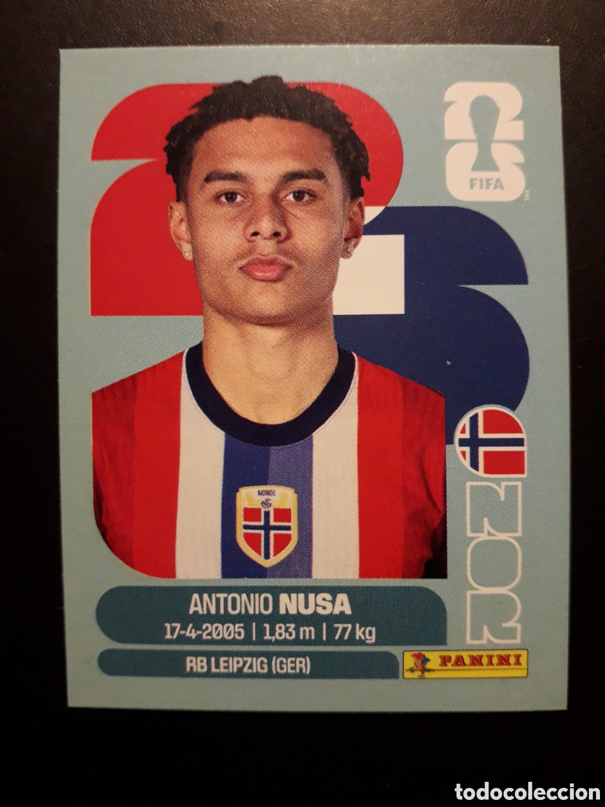 Cromos de F&uacute;tbol: NUSA NORUEGA NOR 19 MUNDIAL F&Uacute;TBOL 2026 FIFA WORLD CUP PANINI SIN PEGAR PEDIDO M&Iacute;NIMO 3&euro;