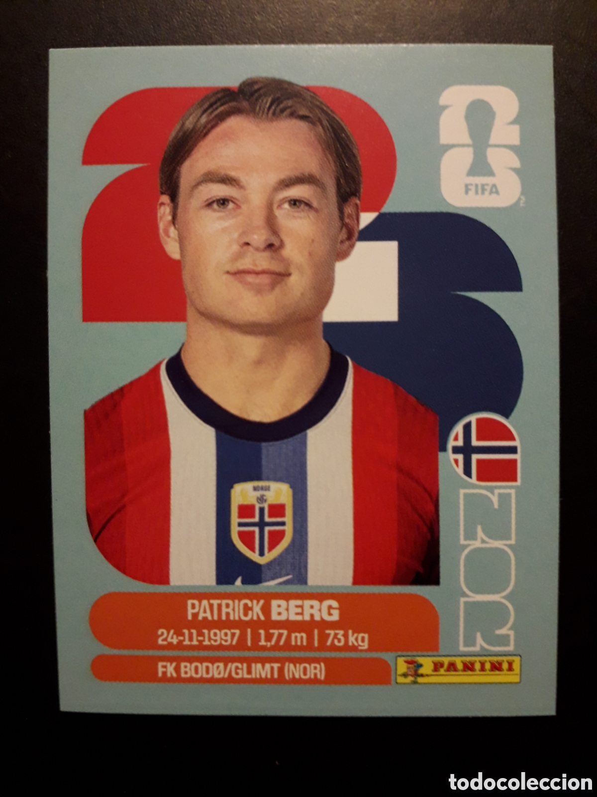 Cromos de F&uacute;tbol: BERG NORUEGA NOR 14 MUNDIAL F&Uacute;TBOL 2026 FIFA WORLD CUP PANINI SIN PEGAR PEDIDO M&Iacute;NIMO 3&euro;