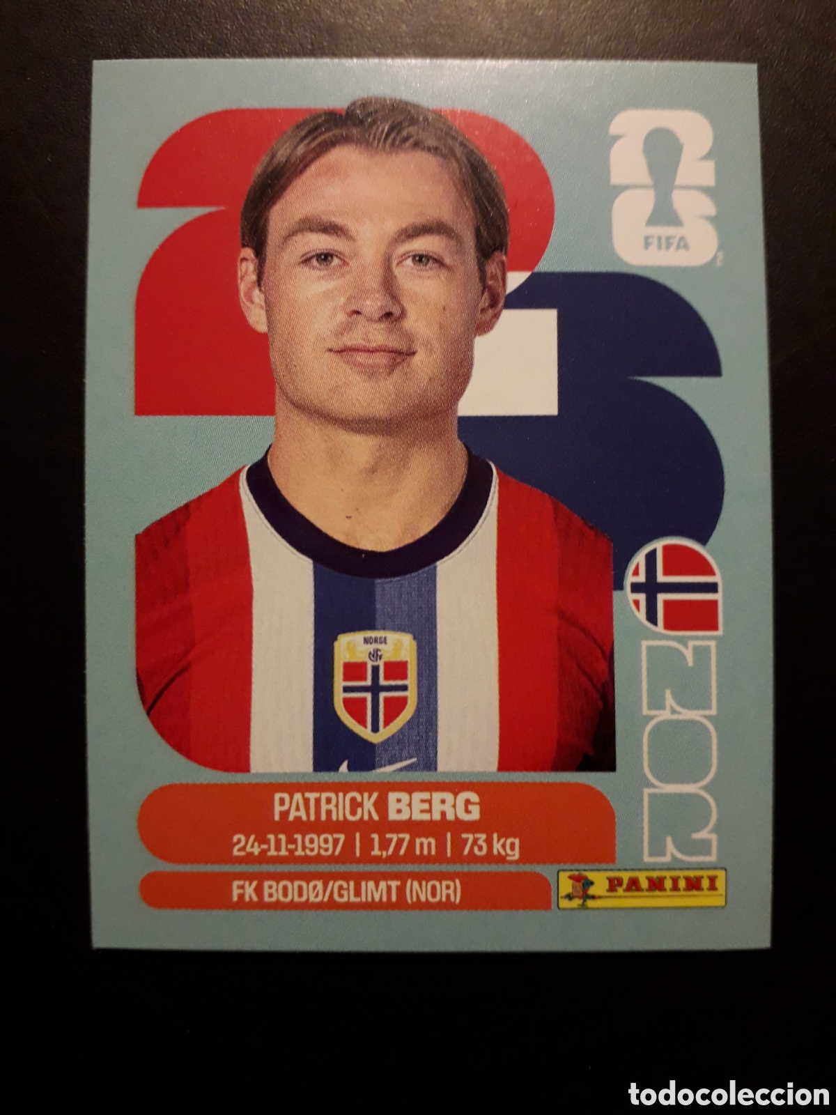 Cromos de F&uacute;tbol: BERG NORUEGA NOR 14 MUNDIAL F&Uacute;TBOL 2026 FIFA WORLD CUP PANINI SIN PEGAR PEDIDO M&Iacute;NIMO 3&euro;