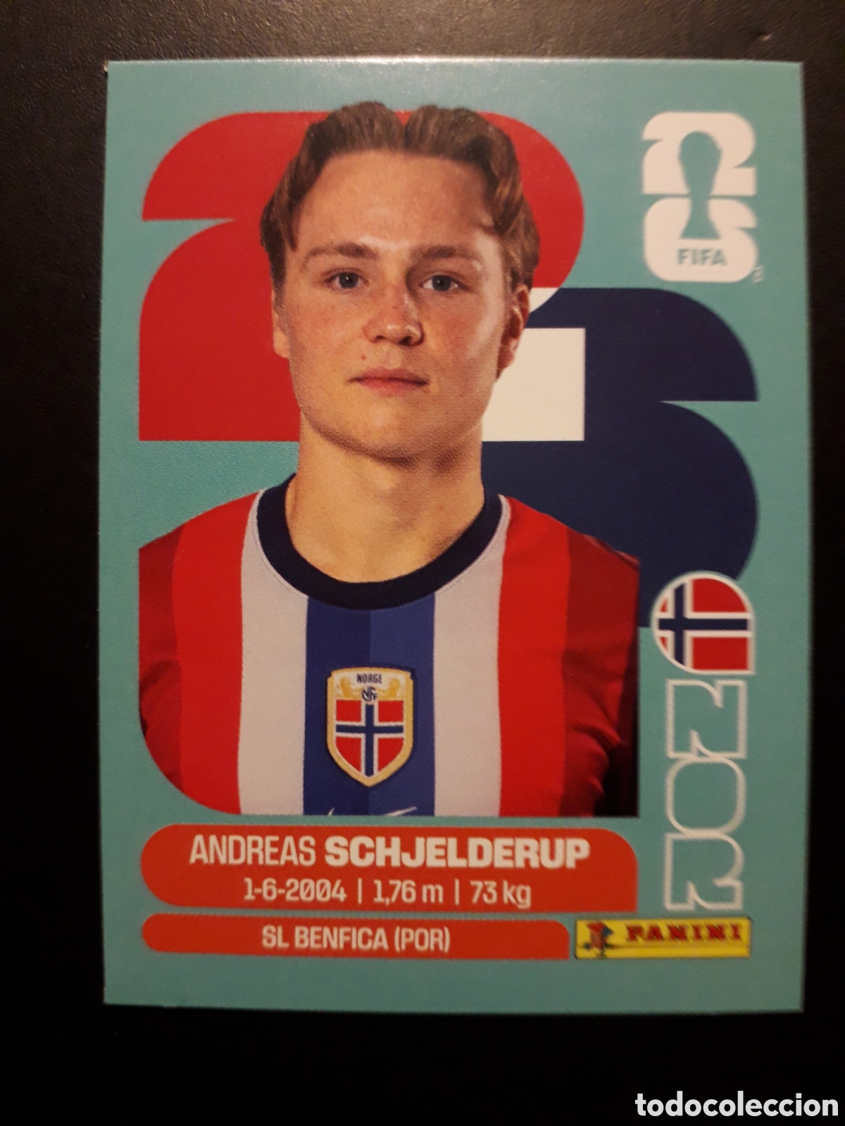 Cromos de F&uacute;tbol: SCHJELDERUP NORUEGA NOR 12 MUNDIAL F&Uacute;TBOL 2026 FIFA WORLD CUP PANINI SIN PEGAR PEDIDO M&Iacute;NIMO 3&euro;
