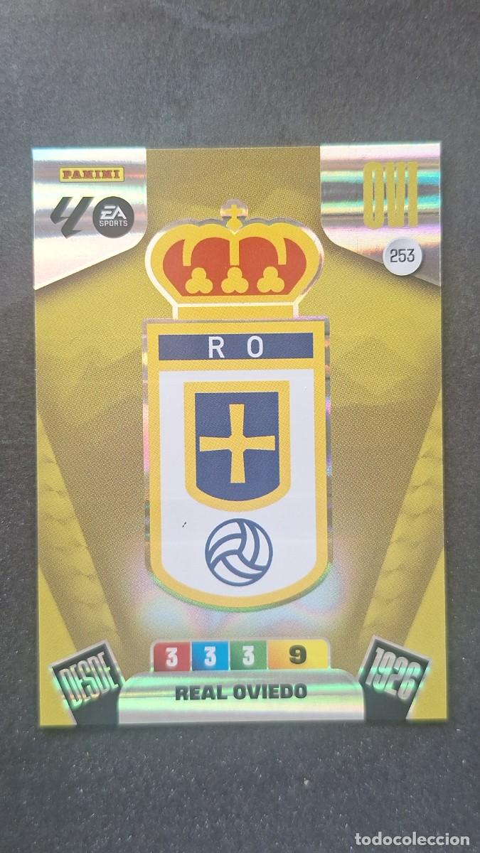Cromos de F&uacute;tbol: L3 ESCUDO REAL OVIEDO 253 ADRENALYN XL LIGA 2025/2026 25 26 PANINI