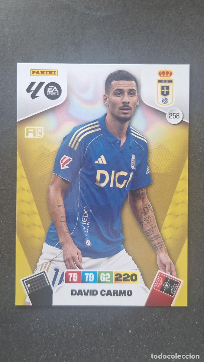 Cromos de F&uacute;tbol: L3 DAVID CARMO REAL OVIEDO 258 ADRENALYN XL LIGA 2025/2026 25 26 PANINI