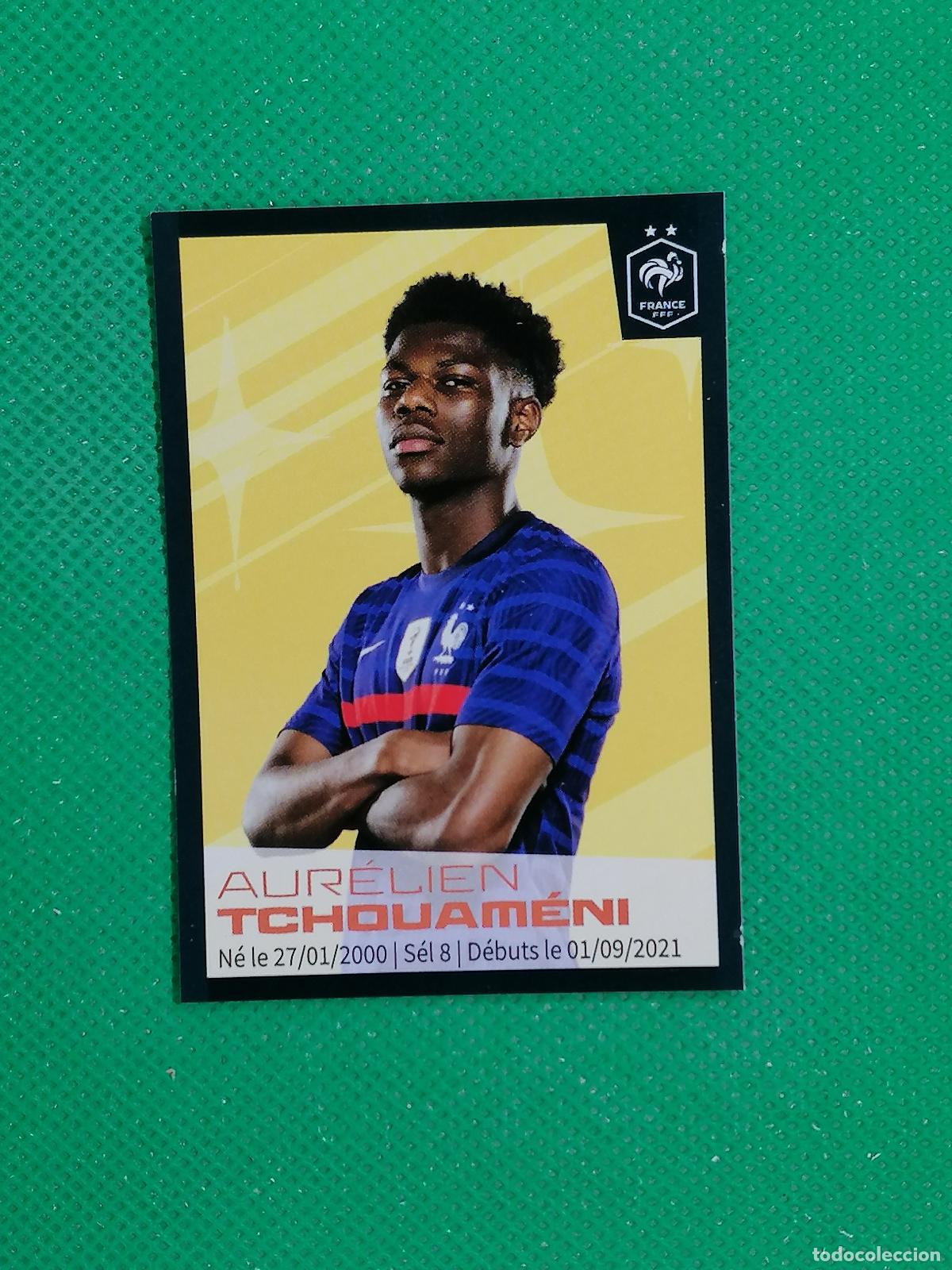 Cromos de F&uacute;tbol: 42 TCHOUAMENI STICKER SELECCION FRANCIA ⚽ INTERMARCHE 2022 PANINI AU PLUS PRES DES BLEUS ⚽