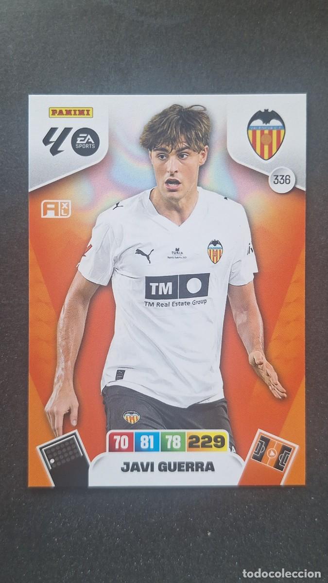 Cromos de F&uacute;tbol: L3 JAVI GUERRA VALENCIA C. F. 336 ADRENALYN XL LIGA 2025/2026 25 26 PANINI