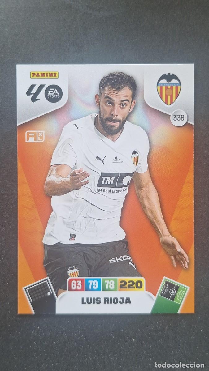 Cromos de F&uacute;tbol: L3 LUIS RIOJA VALENCIA C. F. 338 ADRENALYN XL LIGA 2025/2026 25 26 PANINI