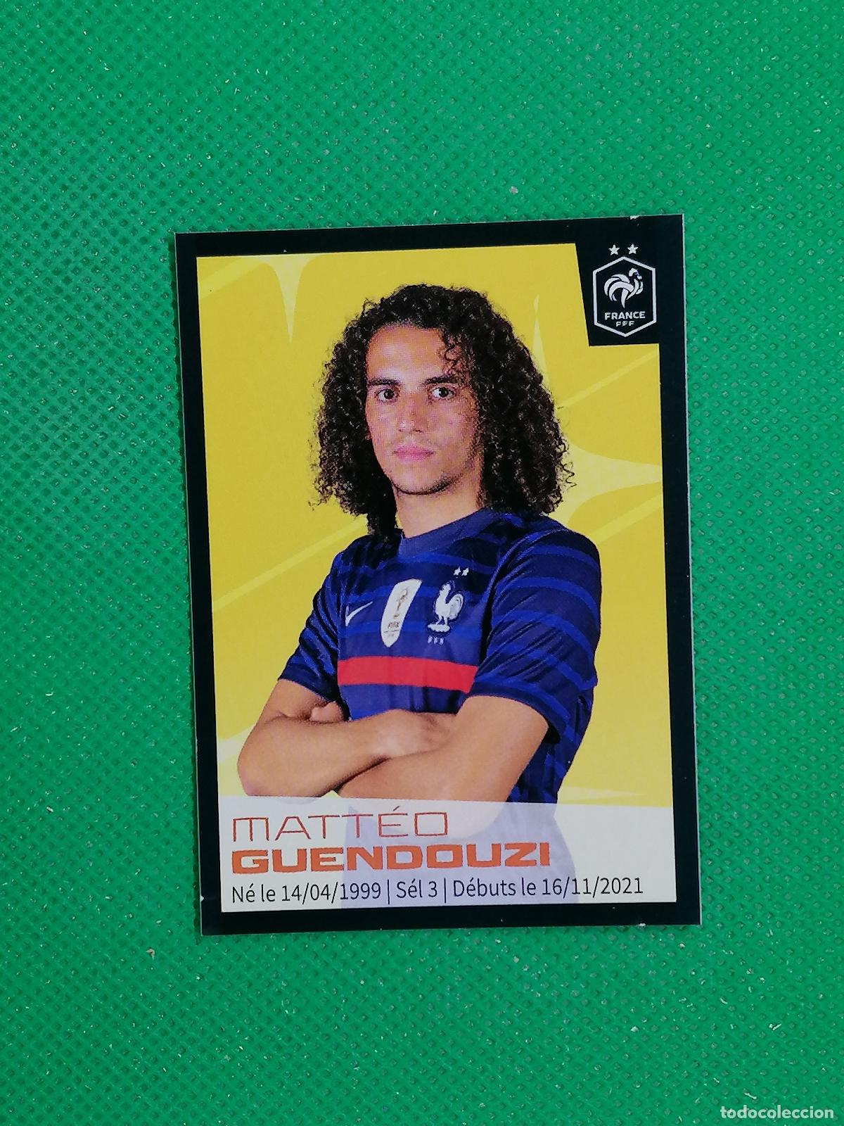 Cromos de F&uacute;tbol: 48 GUENDOUZI STICKER SELECCION FRANCIA ⚽ INTERMARCHE 2022 PANINI AU PLUS PRES DES BLEUS ⚽