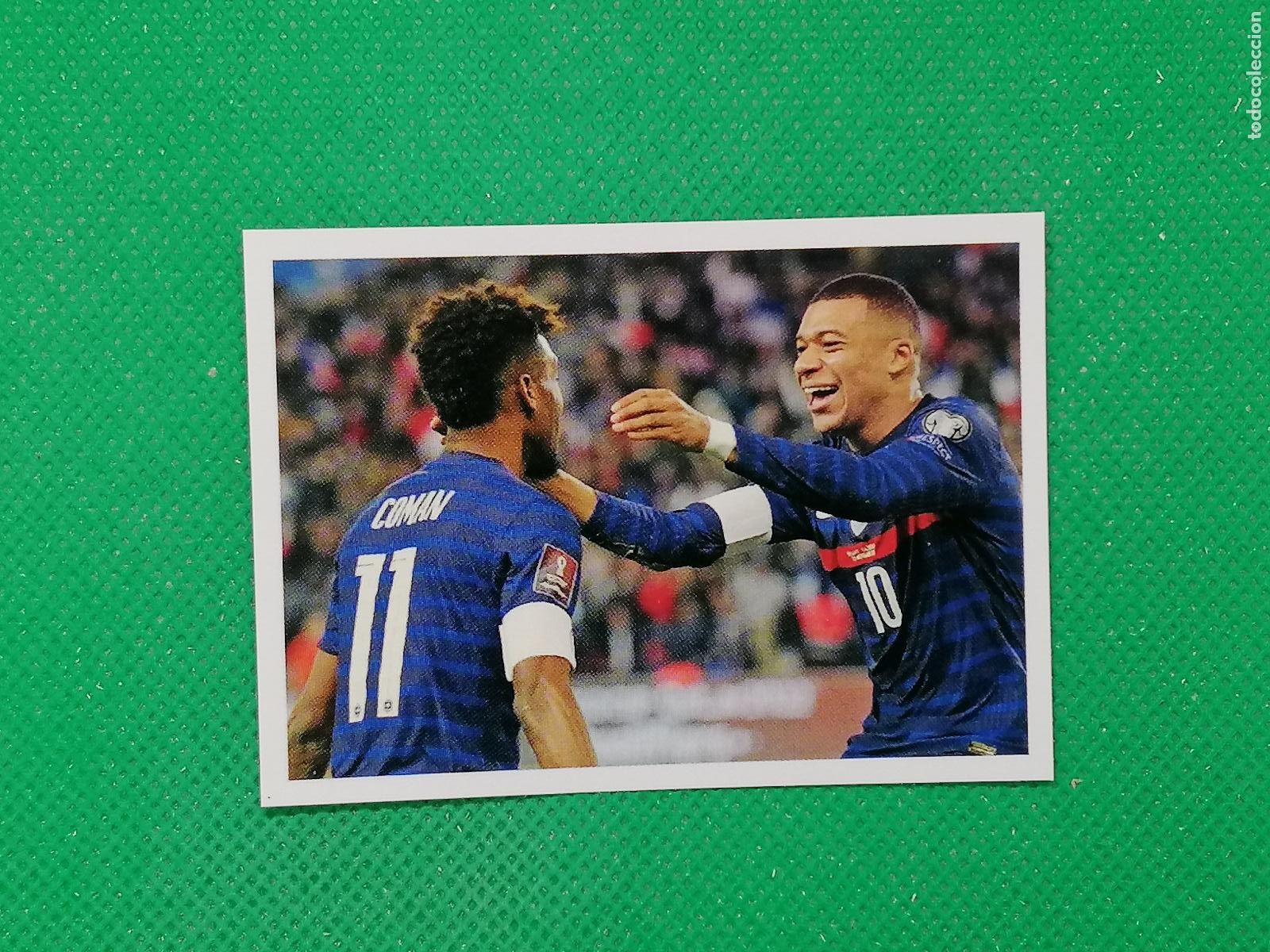Cromos de F&uacute;tbol: 67 COMAN MBAPPE STICKER SELECCION FRANCIA ⚽ INTERMARCHE 2022 PANINI AU PLUS PRES DES BLEUS ⚽