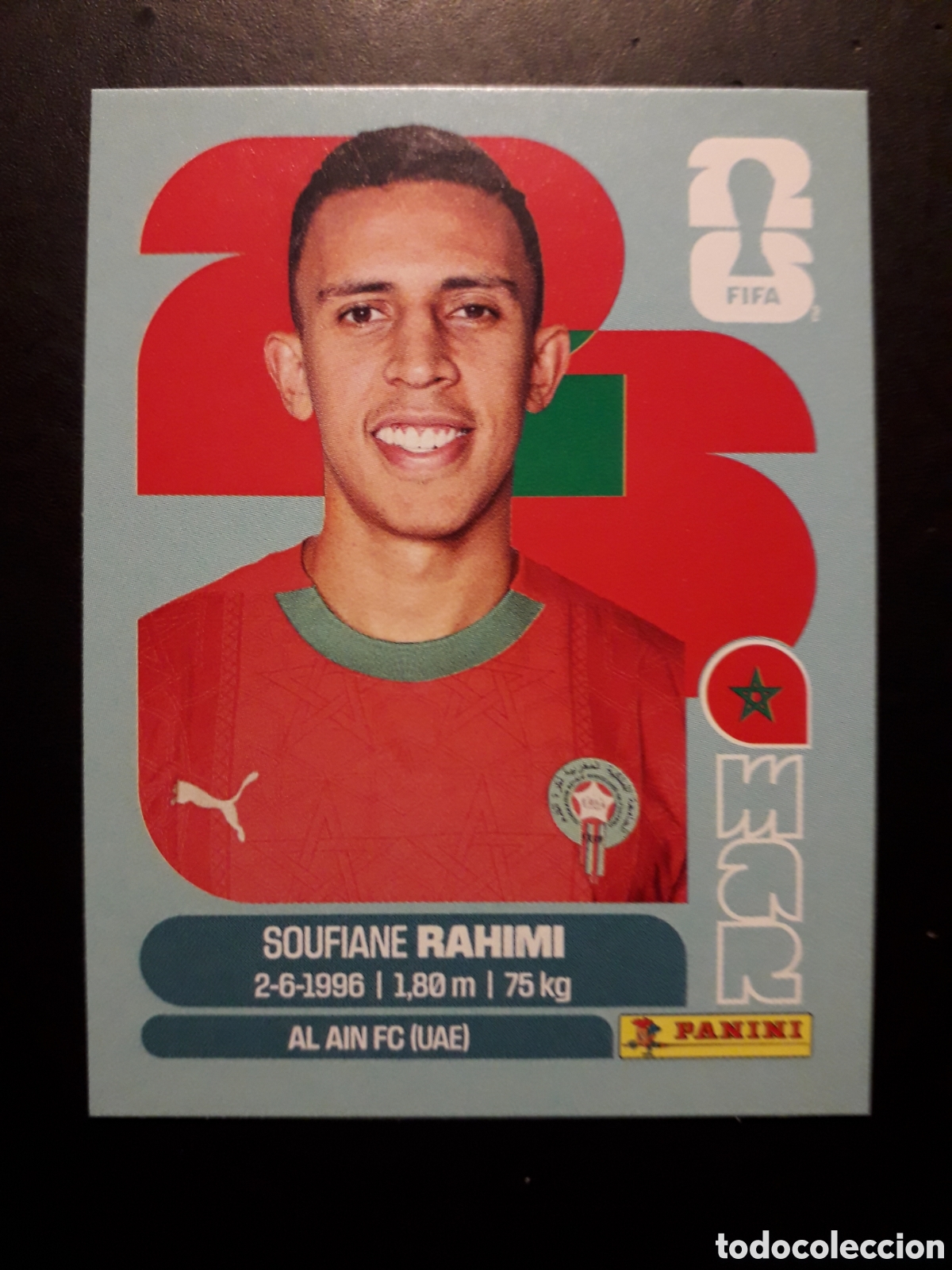 Cromos de F&uacute;tbol: RAHIMI MARRUECOS MAR 18 MUNDIAL F&Uacute;TBOL 2026 FIFA WORLD CUP PANINI SIN PEGAR PEDIDO M&Iacute;NIMO 3&euro;