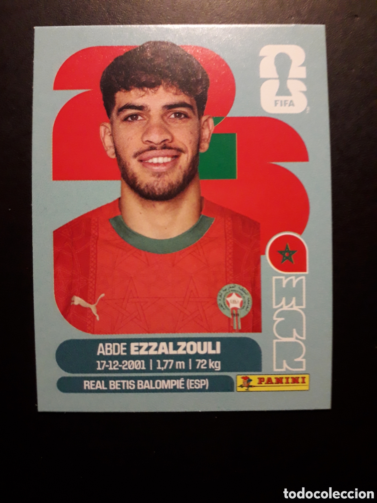 Cromos de F&uacute;tbol: EZZALZOULI MARRUECOS MAR 17 MUNDIAL F&Uacute;TBOL 2026 FIFA WORLD CUP PANINI SIN PEGAR PEDIDO M&Iacute;NIMO 3&euro;